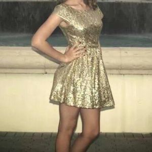 Gold dress
